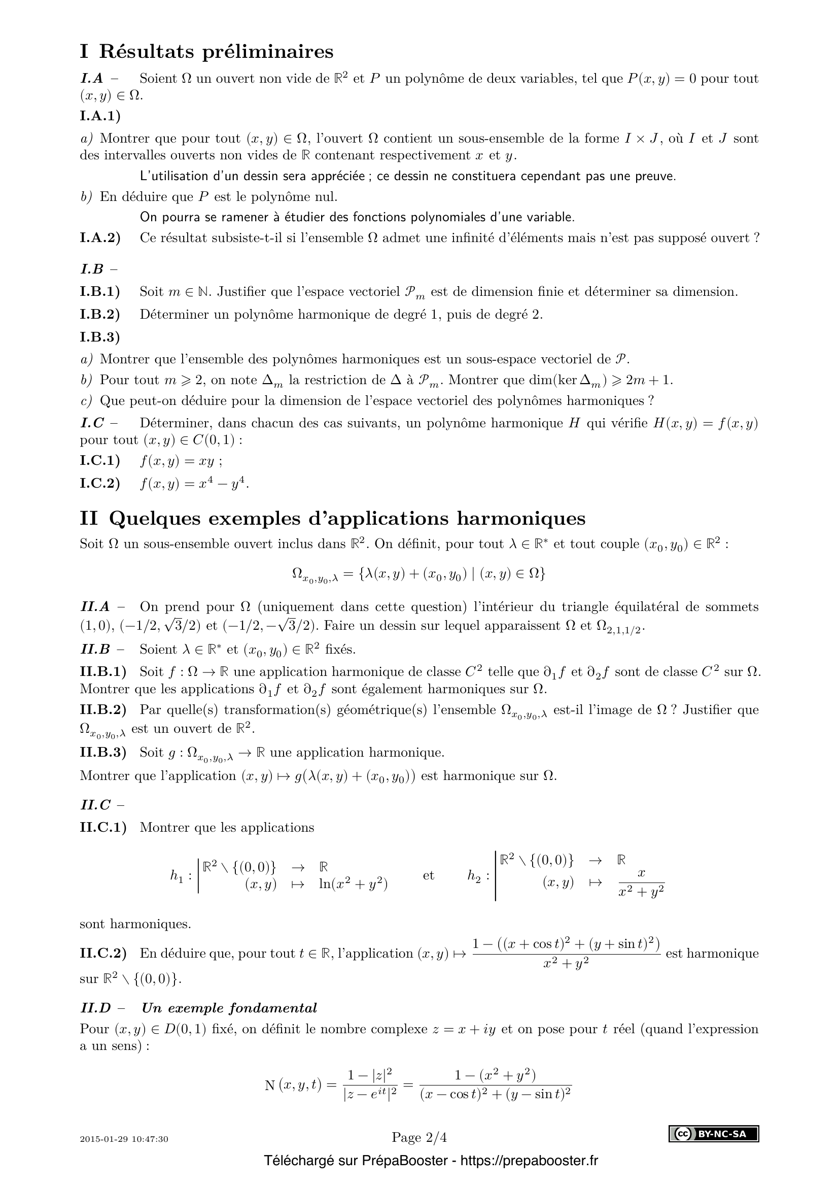 Énoncé Centrale 2015 PSI Maths 2 – page 2 Énoncé Centrale 2015 PSI Maths 2 – page 2