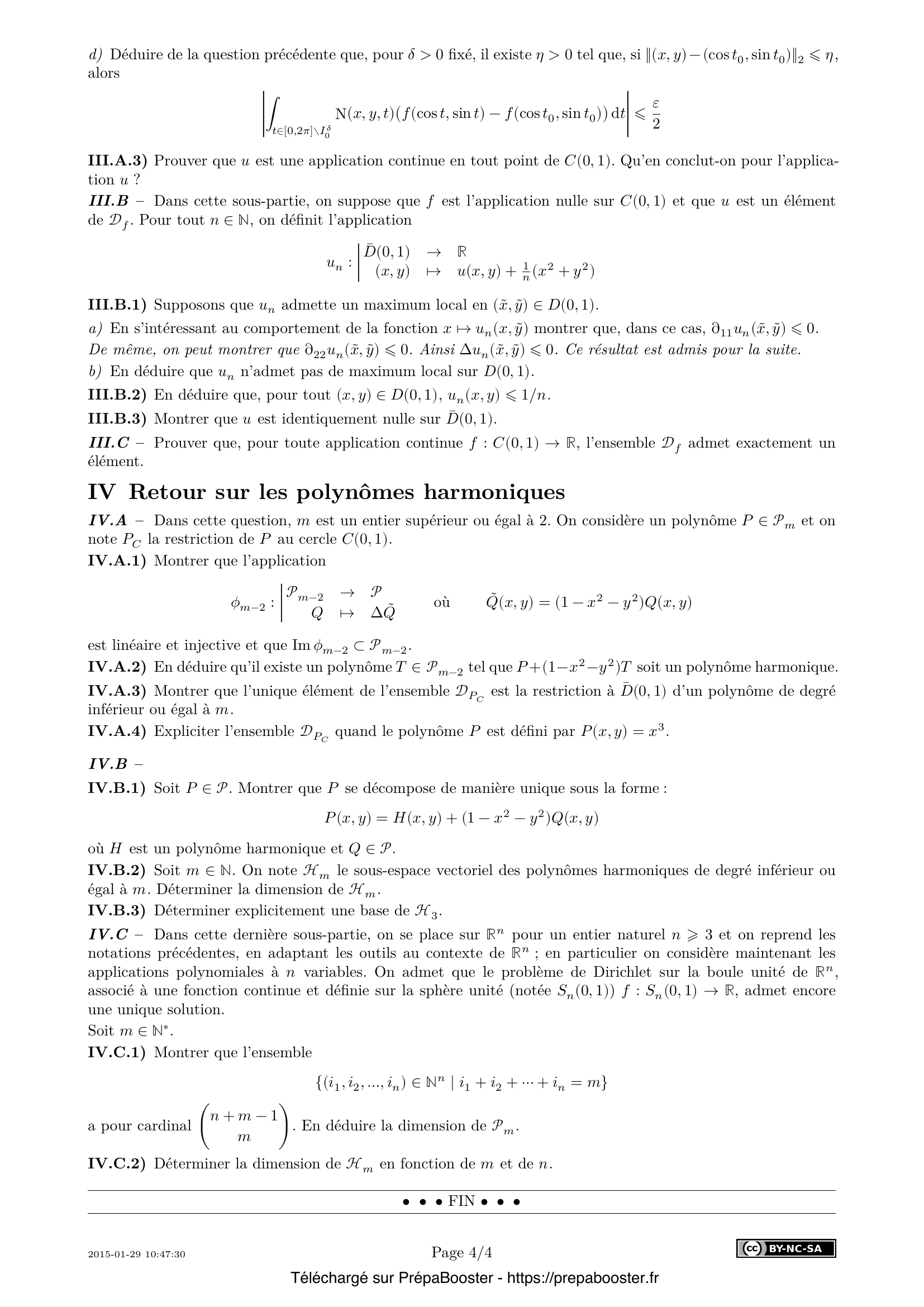 Énoncé Centrale 2015 PSI Maths 2 – page 4 Énoncé Centrale 2015 PSI Maths 2 – page 4
