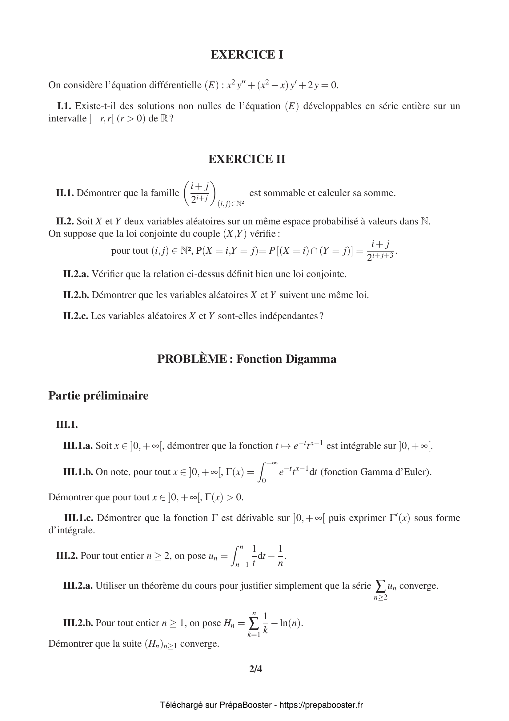 Énoncé CCINP 2016 MPI Maths 1 – page 2 Énoncé CCINP 2016 MPI Maths 1 – page 2