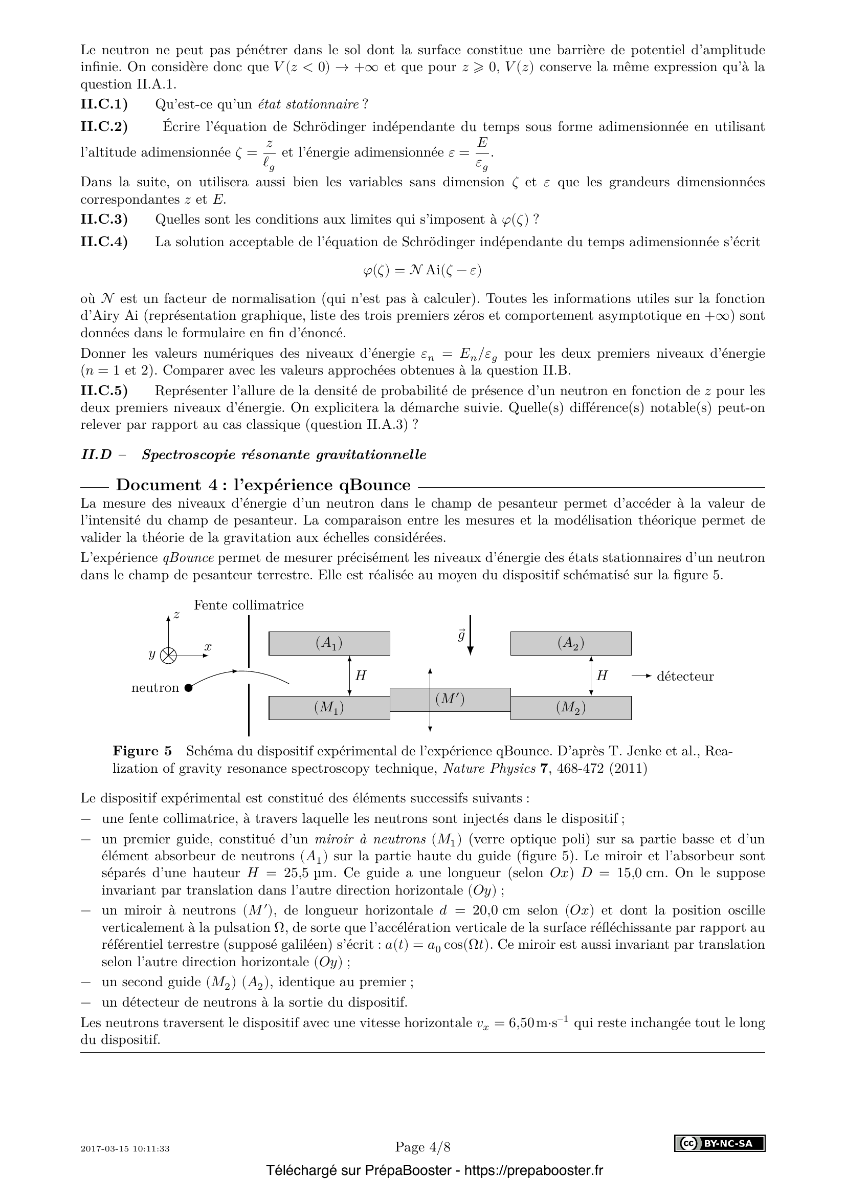Énoncé Centrale 2017 MP Physique 1 – page 4 Énoncé Centrale 2017 MP Physique 1 – page 4