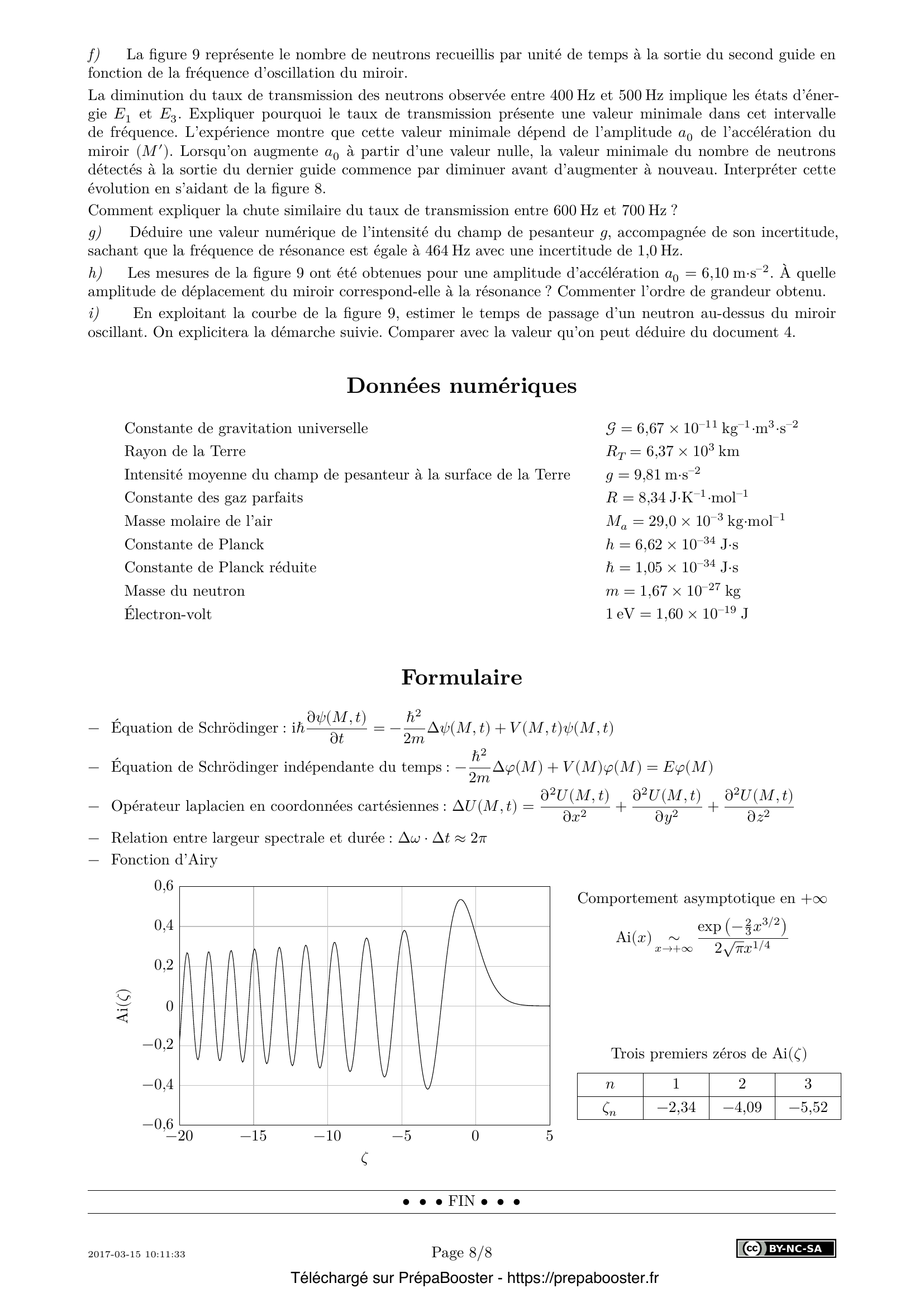 Énoncé Centrale 2017 MP Physique 1 – page 8 Énoncé Centrale 2017 MP Physique 1 – page 8