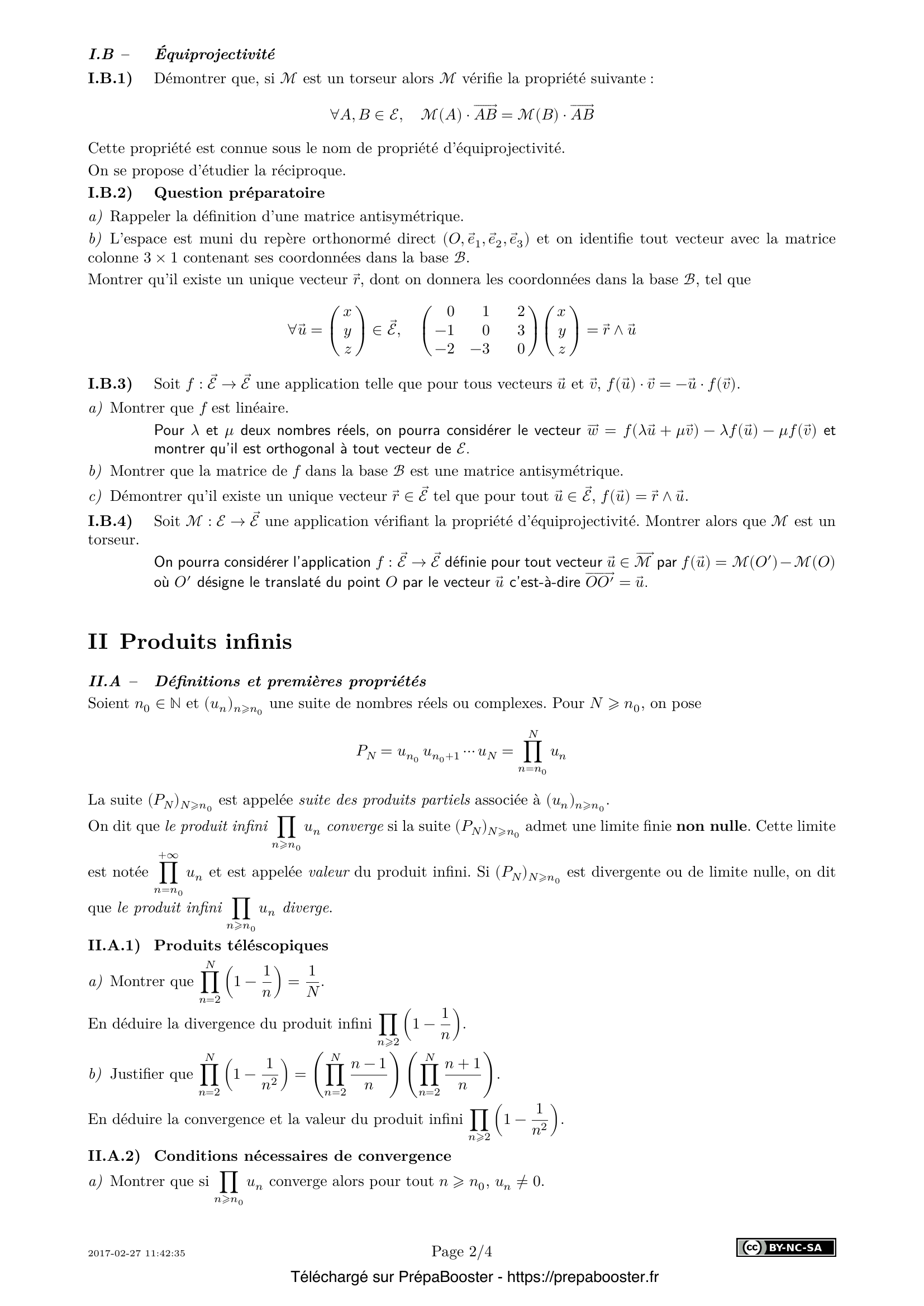 Énoncé Centrale 2017 TSI Maths 2 – page 2 Énoncé Centrale 2017 TSI Maths 2 – page 2