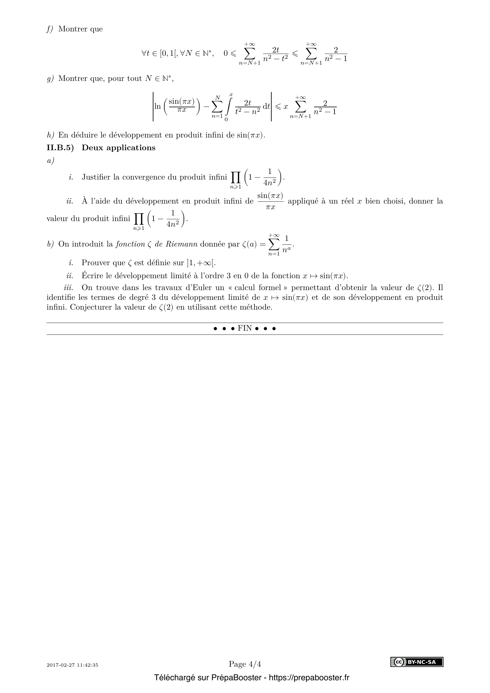 Énoncé Centrale 2017 TSI Maths 2 – page 4 Énoncé Centrale 2017 TSI Maths 2 – page 4