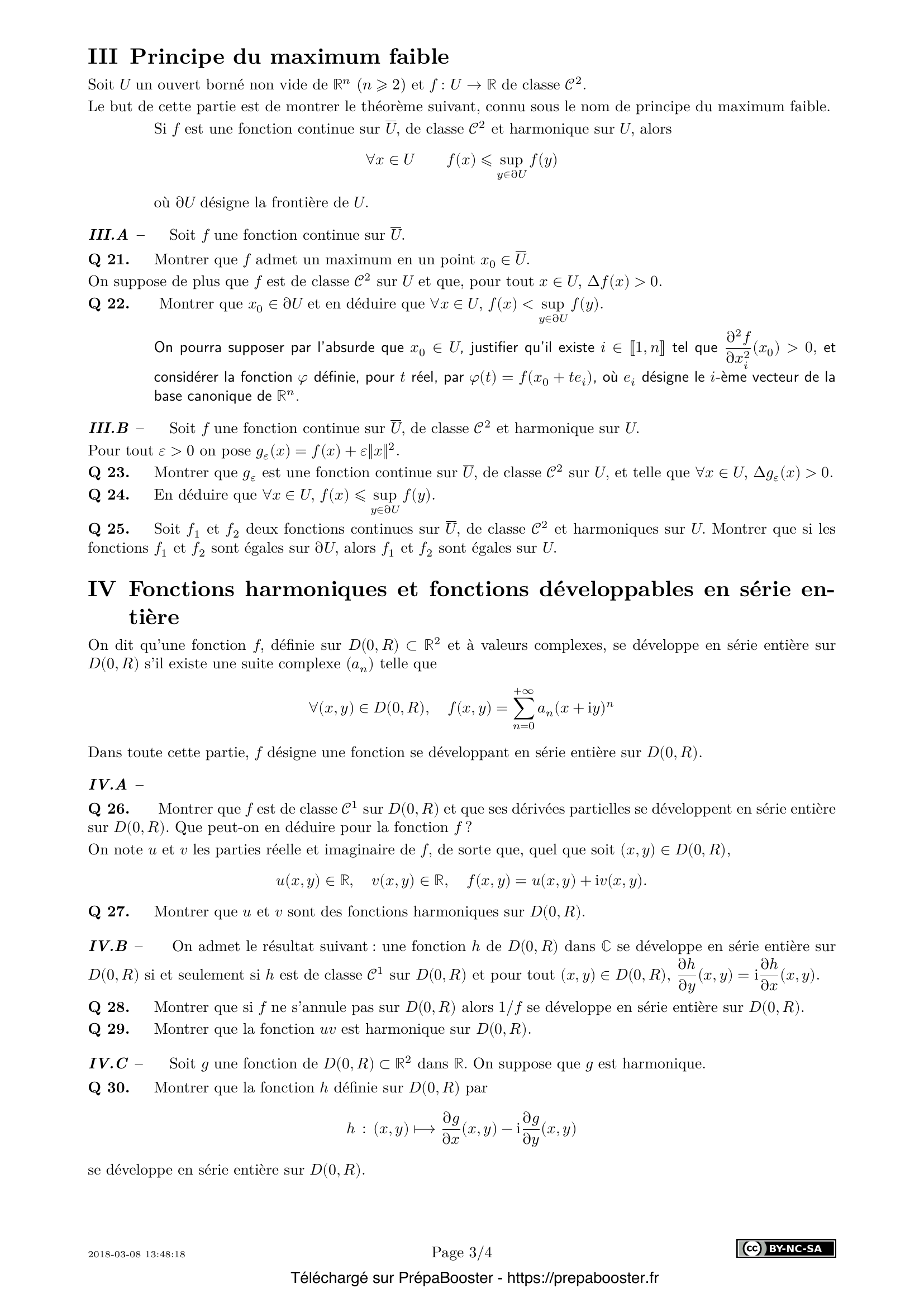 Énoncé Centrale 2018 MP Maths 2 – page 3 Énoncé Centrale 2018 MP Maths 2 – page 3