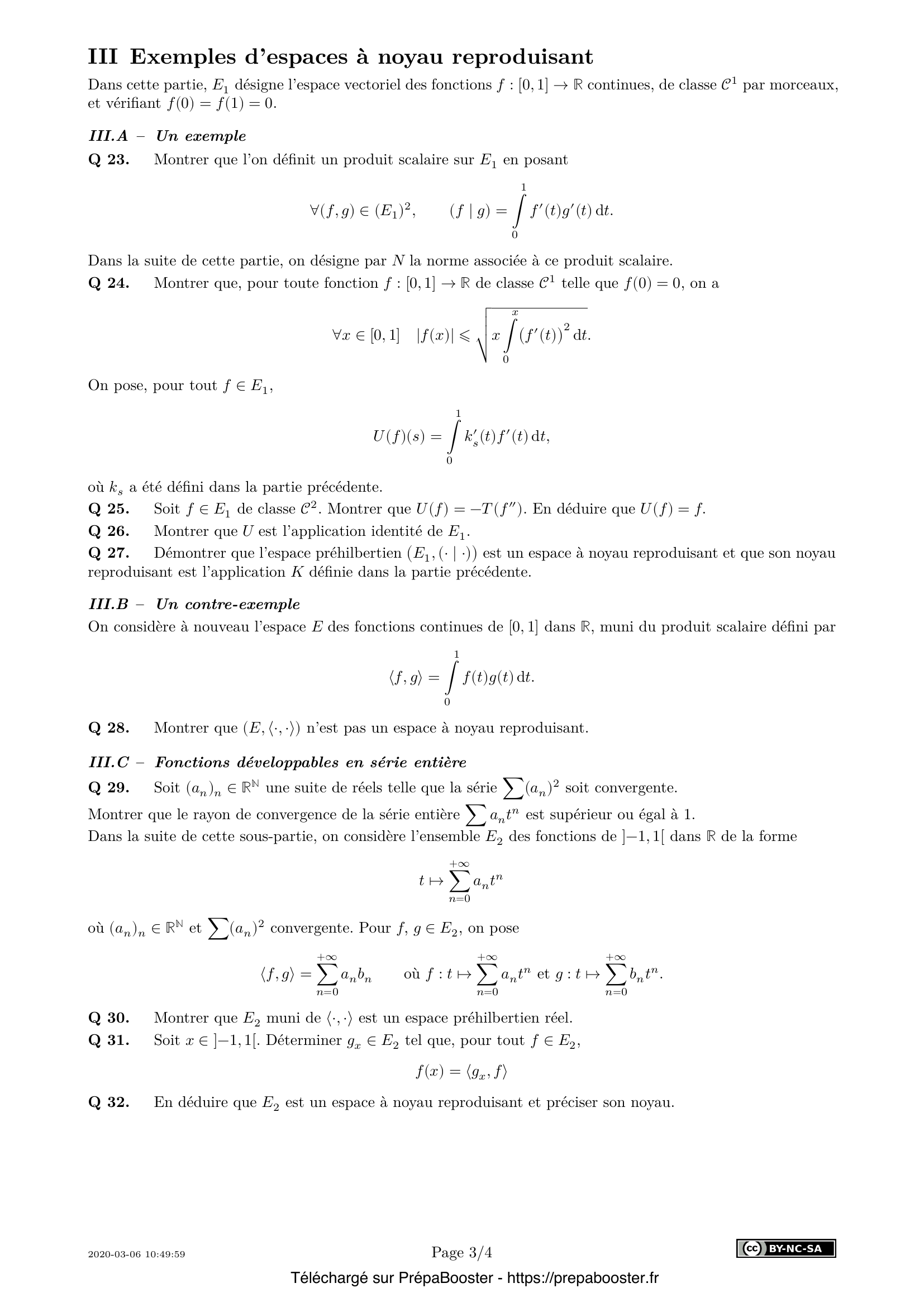 Énoncé Centrale 2020 MP Maths 2 – page 3 Énoncé Centrale 2020 MP Maths 2 – page 3