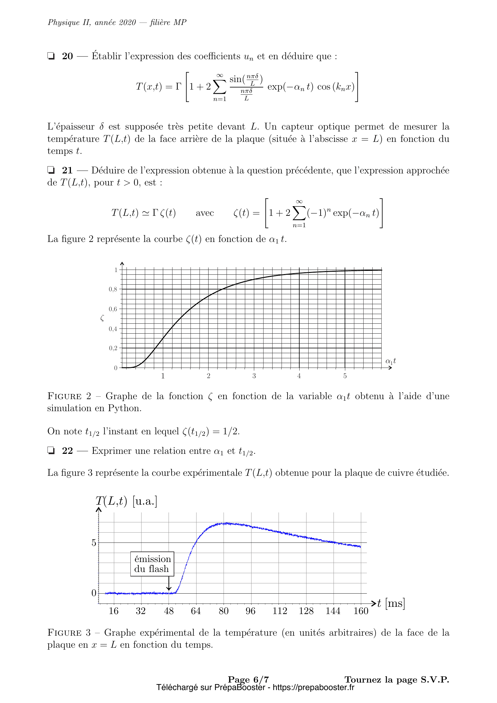 Énoncé Mines Ponts 2020 MP Physique 2 – page 7 Énoncé Mines Ponts 2020 MP Physique 2 – page 7