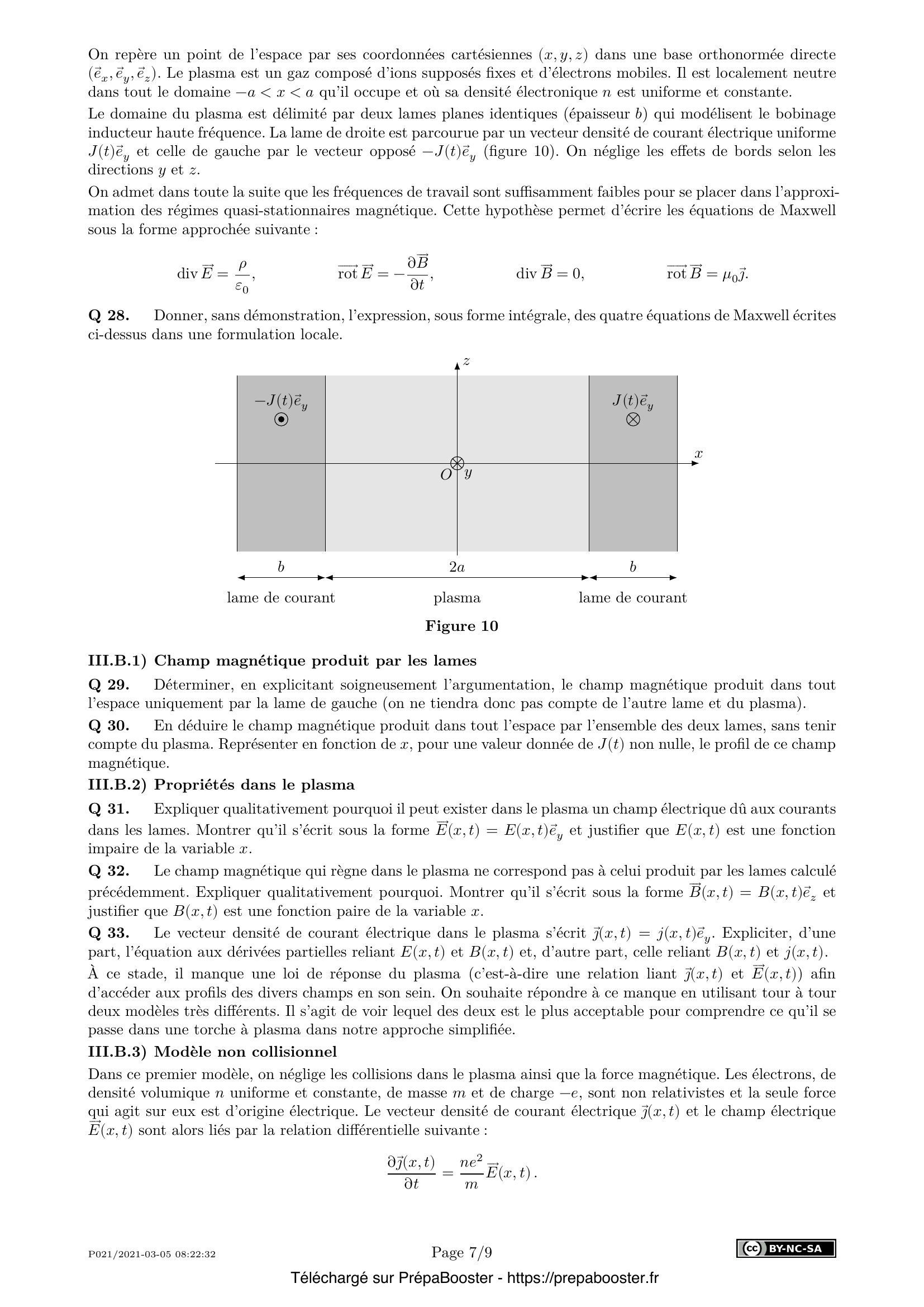 Énoncé Centrale 2021 MP Physique 2 – page 7 Énoncé Centrale 2021 MP Physique 2 – page 7