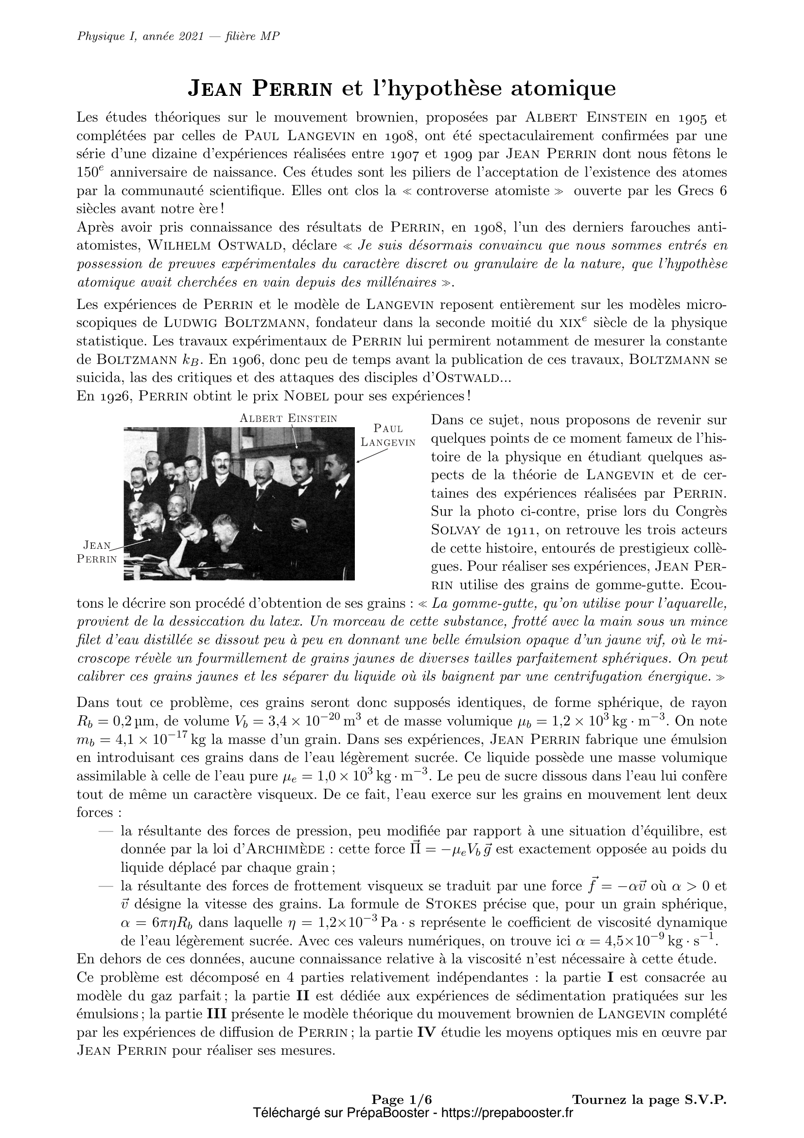 Énoncé Mines Ponts 2021 MP Physique 1 – page 2 Énoncé Mines Ponts 2021 MP Physique 1 – page 2