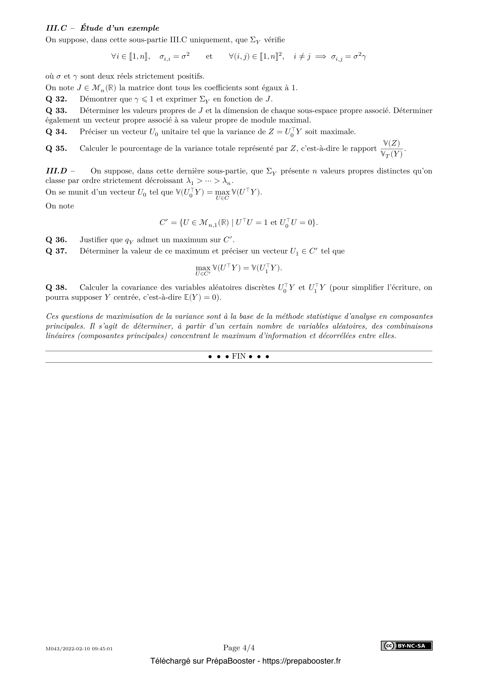 Énoncé Centrale 2022 PC Maths 1 – page 4 Énoncé Centrale 2022 PC Maths 1 – page 4