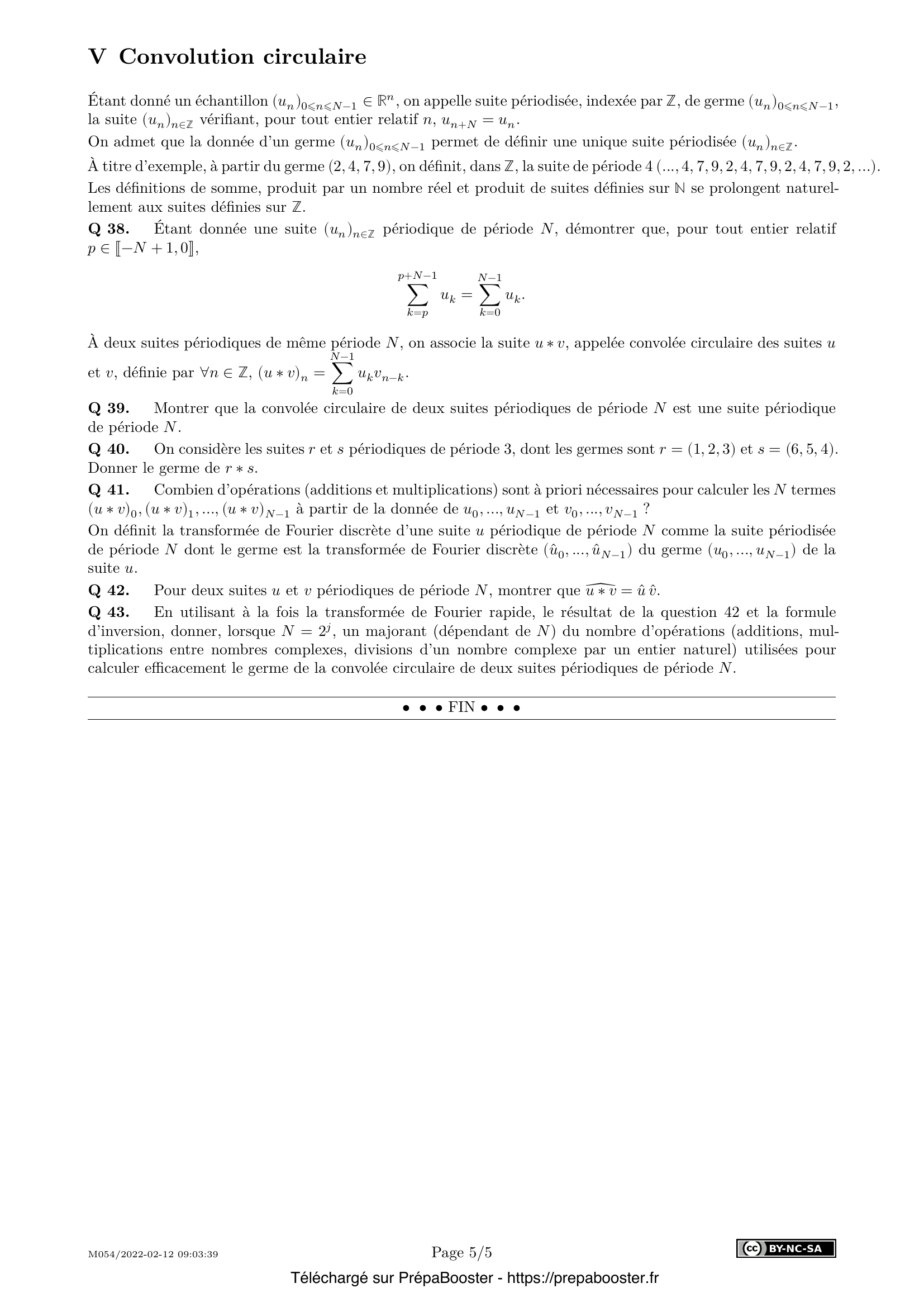 Énoncé Centrale 2022 TSI Maths 2 – page 5 Énoncé Centrale 2022 TSI Maths 2 – page 5