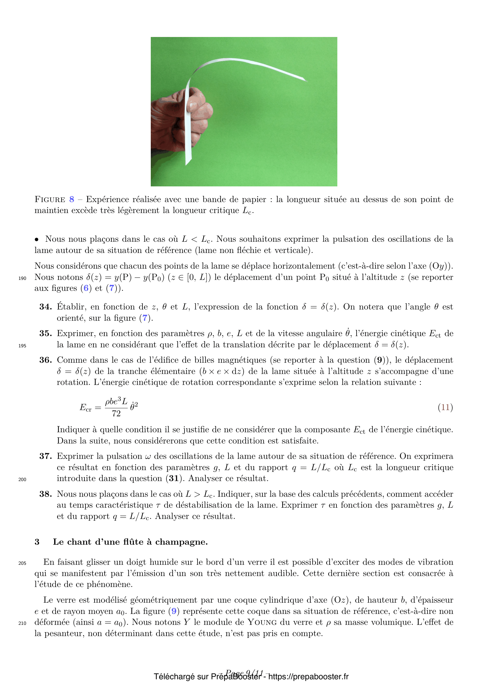 Énoncé XENS 2022 MP Physique 1 – page 11 Énoncé XENS 2022 MP Physique 1 – page 11
