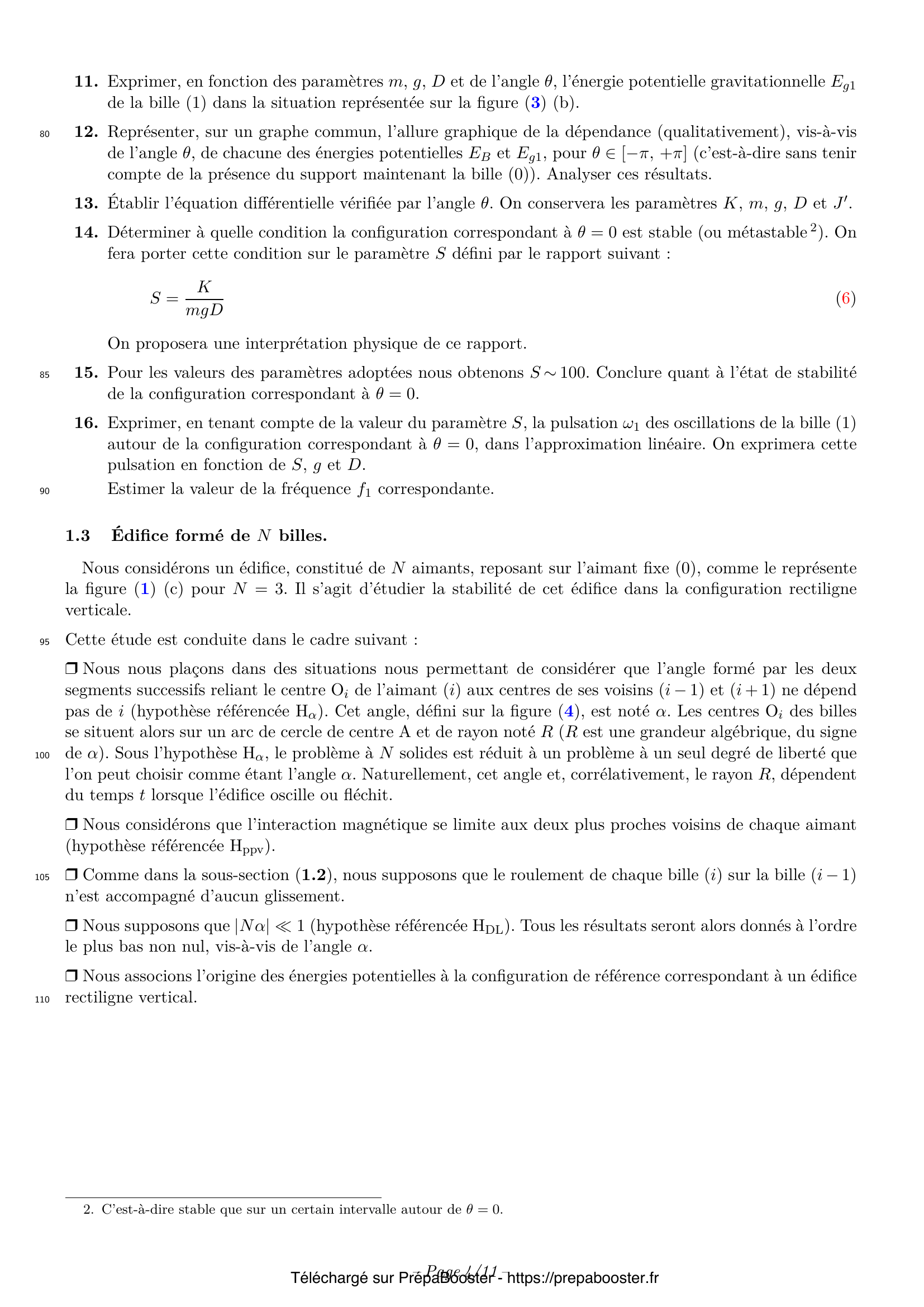 Énoncé XENS 2022 MP Physique 1 – page 6 Énoncé XENS 2022 MP Physique 1 – page 6