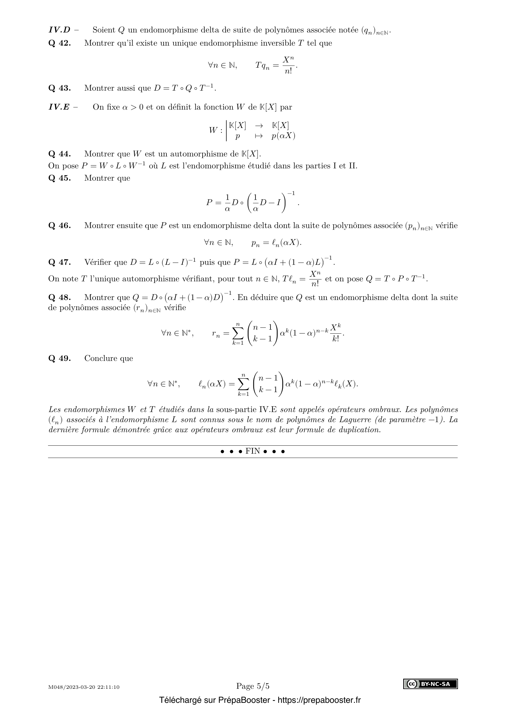 Énoncé Centrale 2023 MPI Maths 1 – page 5 Énoncé Centrale 2023 MPI Maths 1 – page 5
