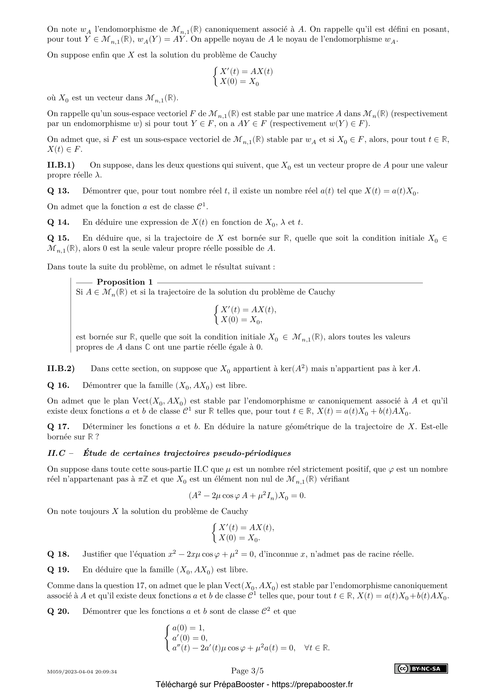 Énoncé Centrale 2023 TSI Maths 2 – page 3 Énoncé Centrale 2023 TSI Maths 2 – page 3