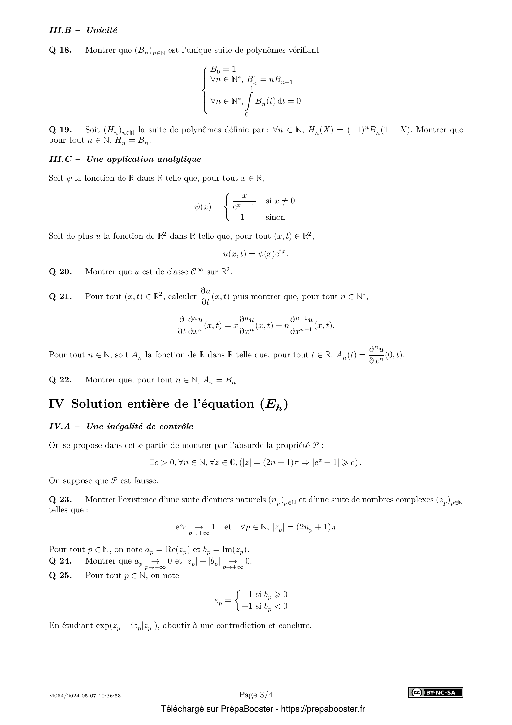 Énoncé Centrale 2024 MPI Maths 2 – page 3 Énoncé Centrale 2024 MPI Maths 2 – page 3