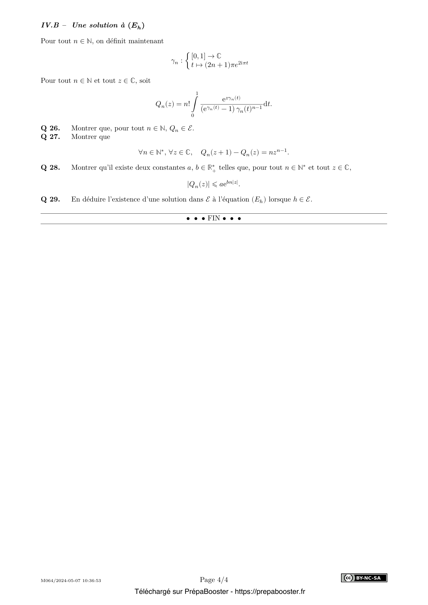 Énoncé Centrale 2024 MPI Maths 2 – page 4 Énoncé Centrale 2024 MPI Maths 2 – page 4