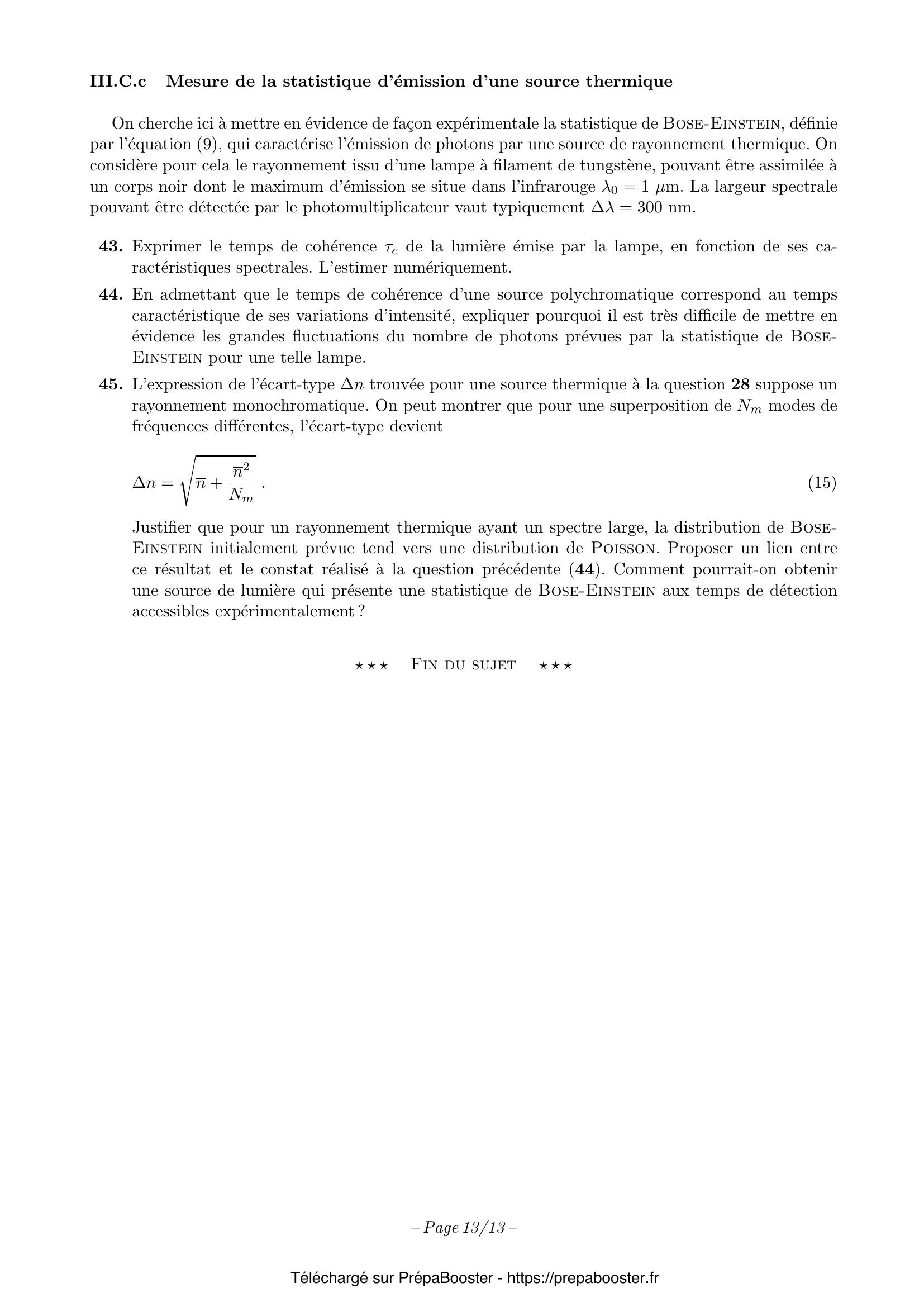 Énoncé XENS 2024 MP Physique 1 – page 14 Énoncé XENS 2024 MP Physique 1 – page 14