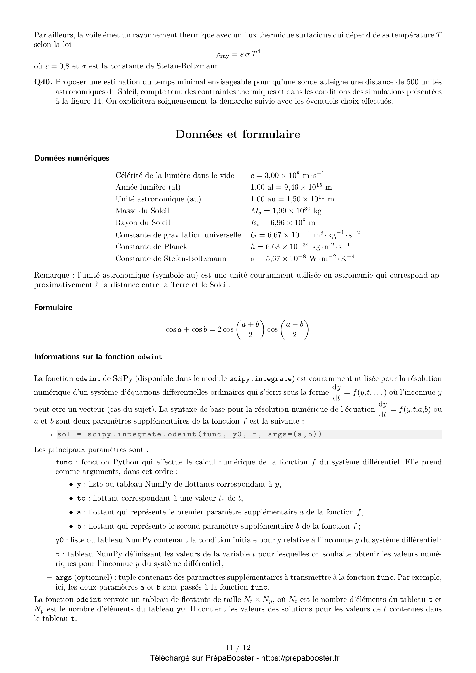Énoncé Centrale 2025 MP Physique 2 – page 11 Énoncé Centrale 2025 MP Physique 2 – page 11