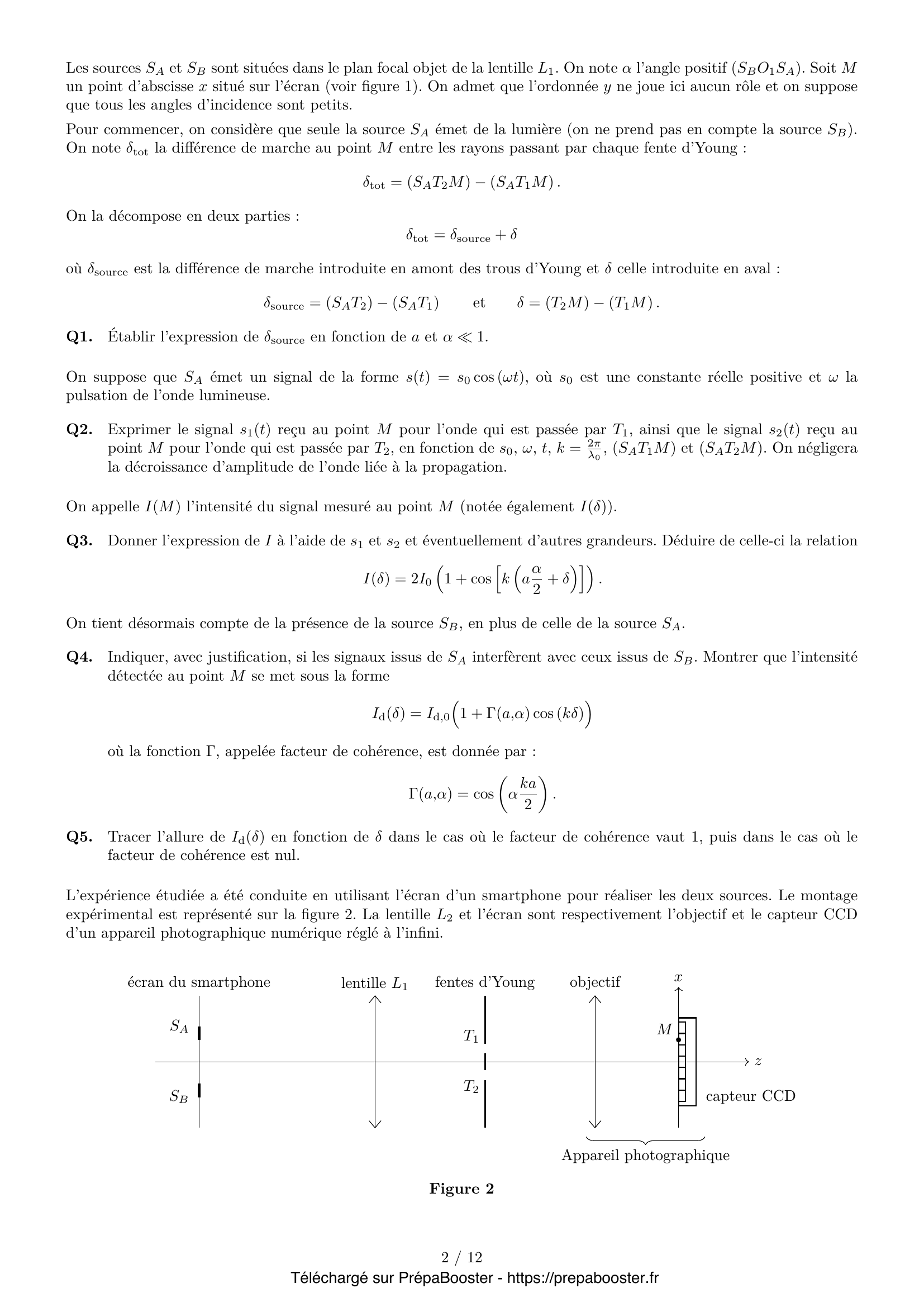 Énoncé Centrale 2025 MP Physique 2 – page 2 Énoncé Centrale 2025 MP Physique 2 – page 2