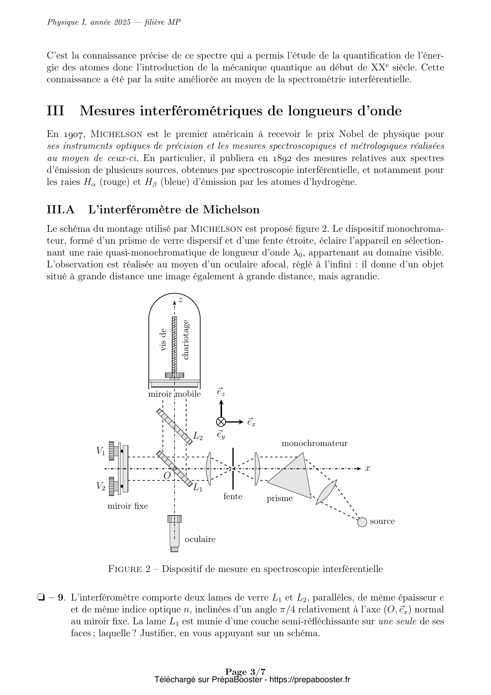 Énoncé Mines Ponts 2025 MP Physique 1 – page 4 Énoncé Mines Ponts 2025 MP Physique 1 – page 4
