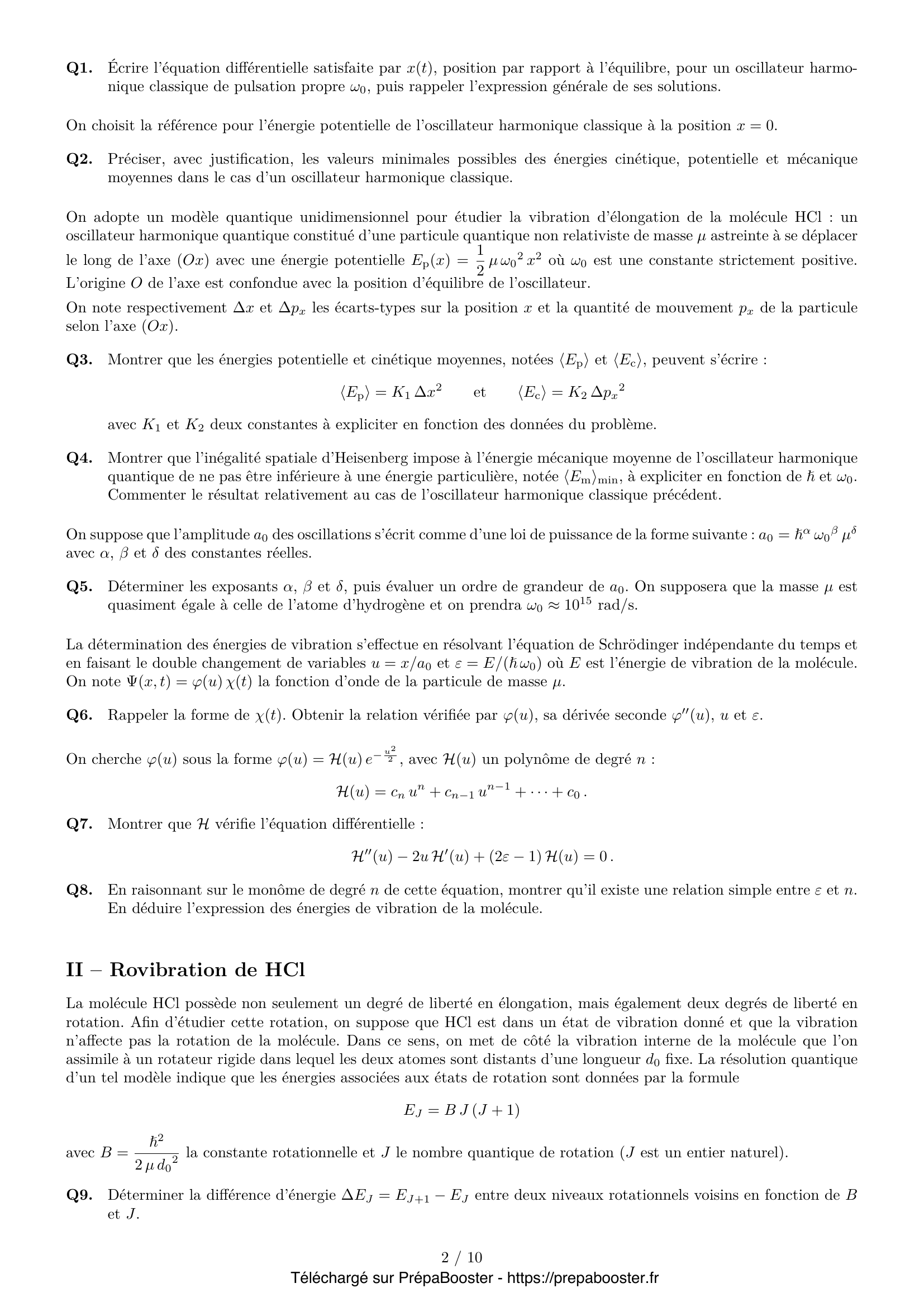 Énoncé Centrale 2026 MP Physique 1 – page 2 Énoncé Centrale 2026 MP Physique 1 – page 2
