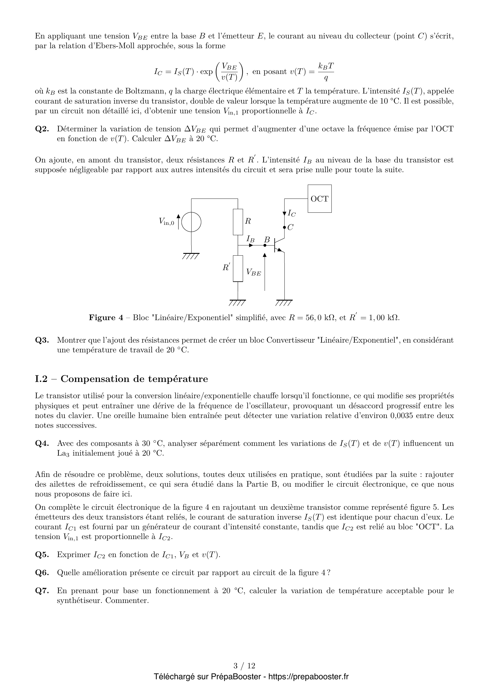 Énoncé Centrale 2026 PSI Physique 2 – page 3 Énoncé Centrale 2026 PSI Physique 2 – page 3