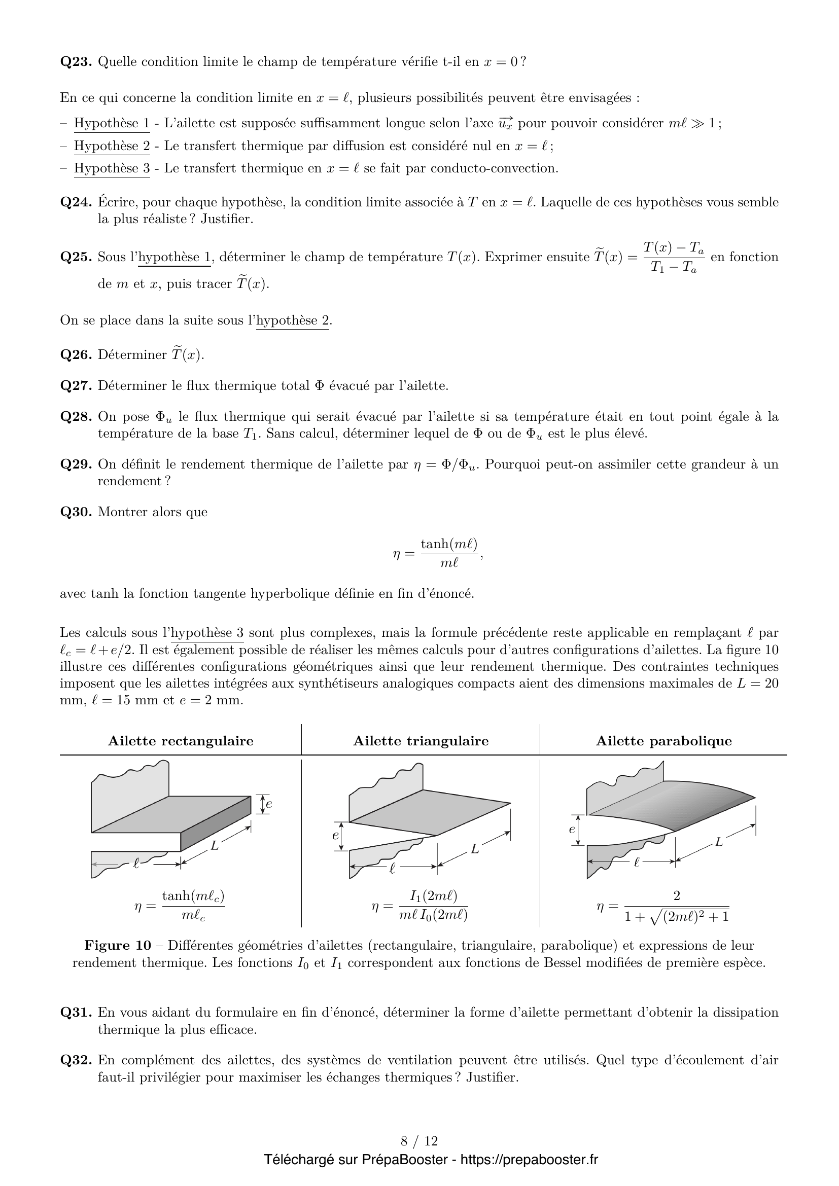 Énoncé Centrale 2026 PSI Physique 2 – page 8 Énoncé Centrale 2026 PSI Physique 2 – page 8