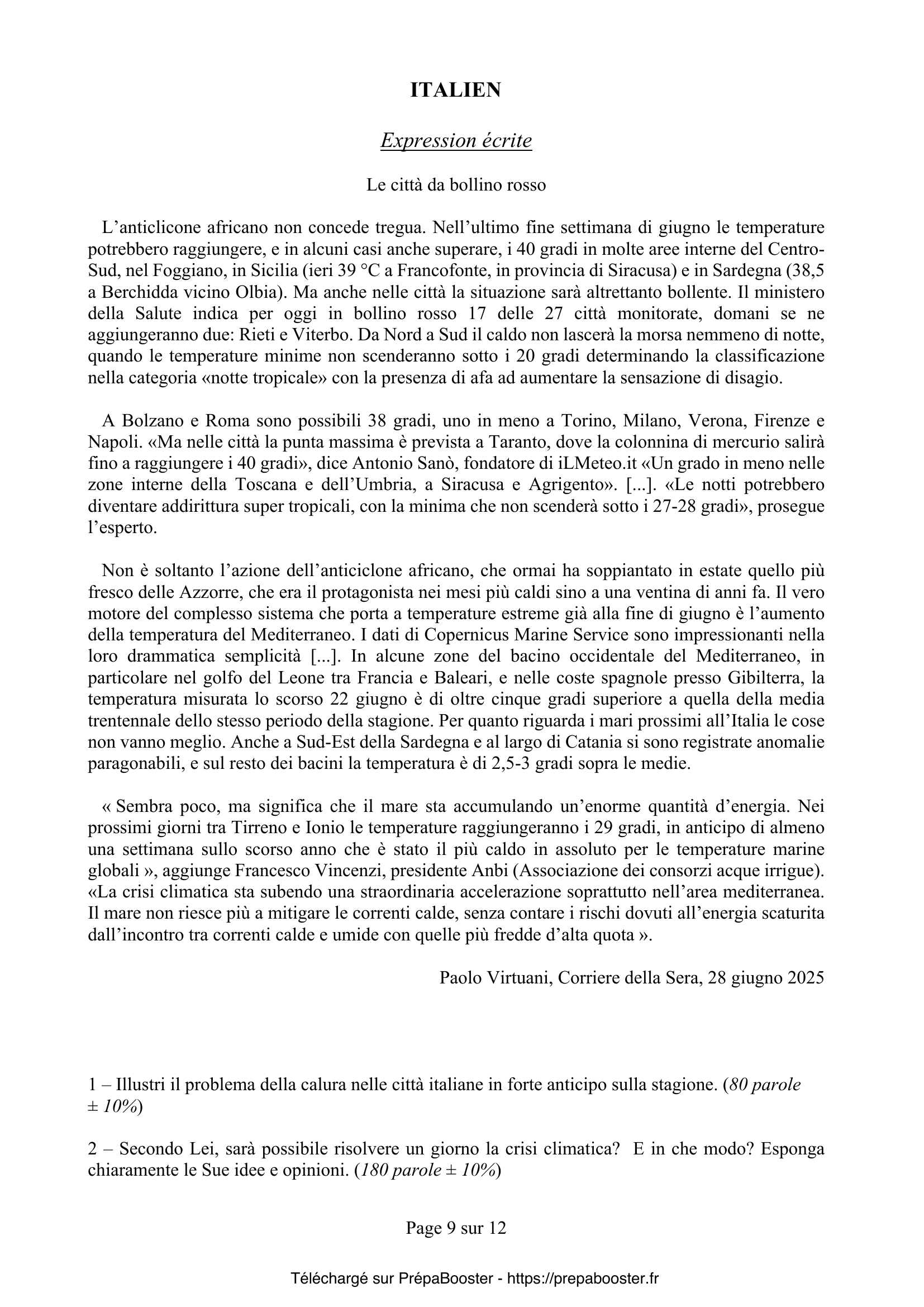 Énoncé Mines Ponts 2026 MP langues-1 – page 10 Énoncé Mines Ponts 2026 MP langues-1 – page 10