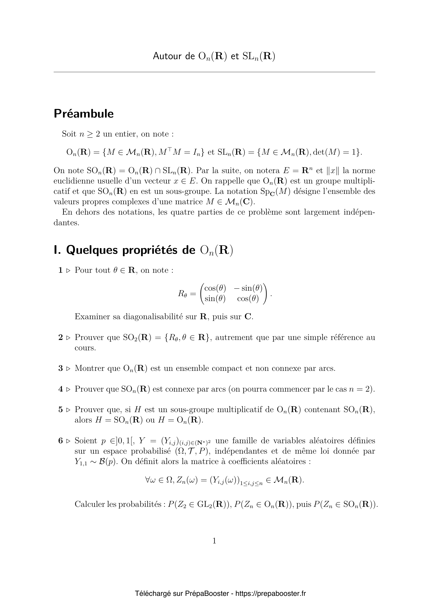 Énoncé Mines Ponts 2026 MP Maths 2 – page 2 Énoncé Mines Ponts 2026 MP Maths 2 – page 2