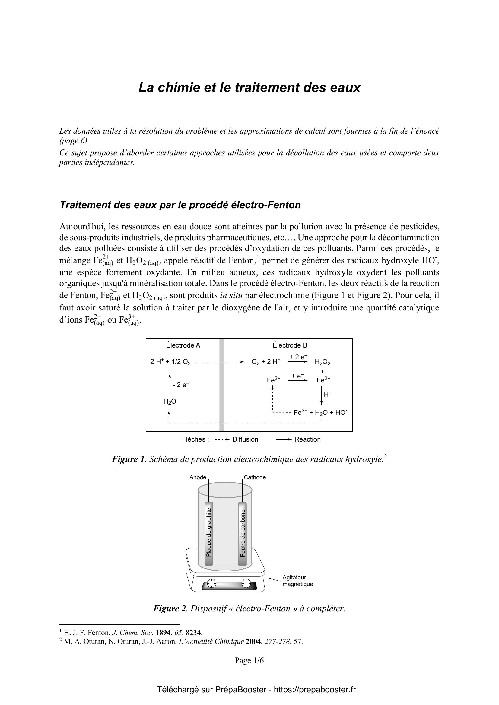 Énoncé Mines Ponts 2026 PSI chimie 1 – page 2 Énoncé Mines Ponts 2026 PSI chimie 1 – page 2
