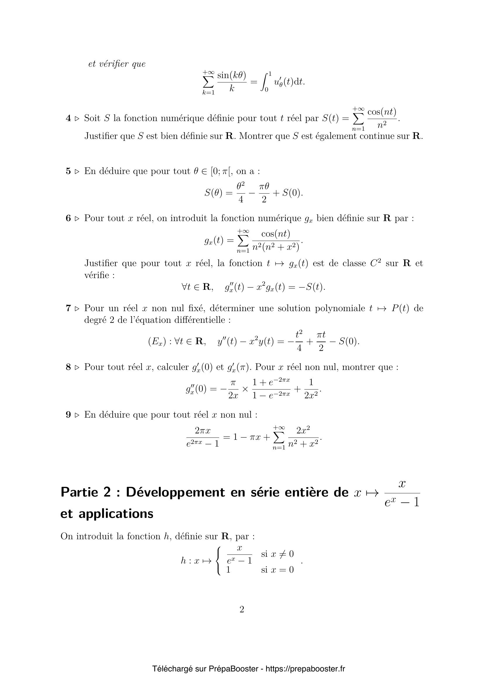 Énoncé Mines Ponts 2026 PSI Maths 2 – page 3 Énoncé Mines Ponts 2026 PSI Maths 2 – page 3
