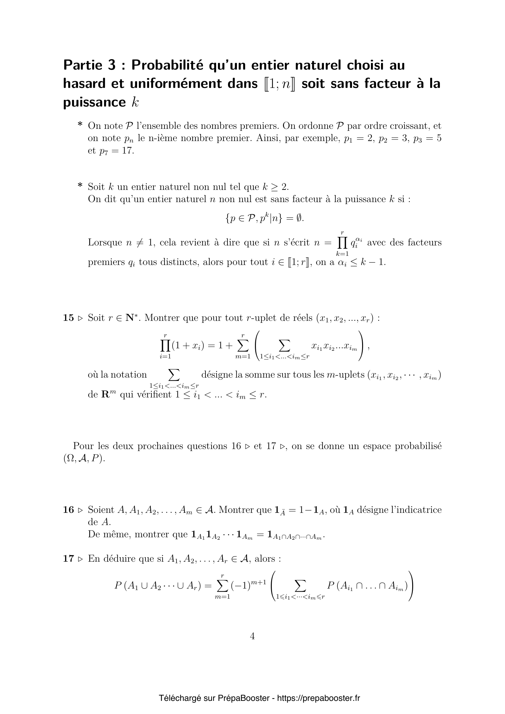 Énoncé Mines Ponts 2026 PSI Maths 2 – page 5 Énoncé Mines Ponts 2026 PSI Maths 2 – page 5