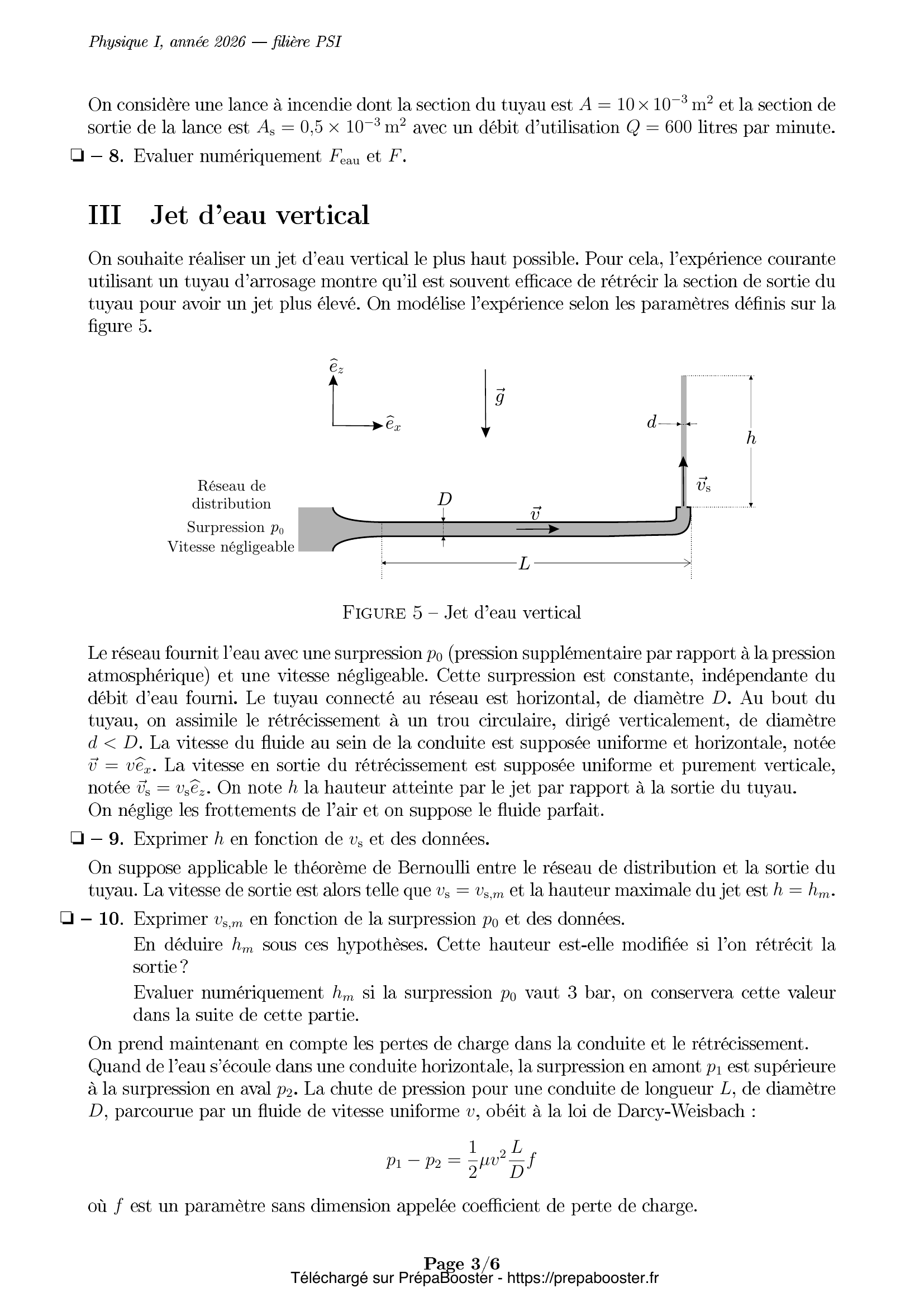 Énoncé Mines Ponts 2026 PSI Physique 1 – page 4 Énoncé Mines Ponts 2026 PSI Physique 1 – page 4