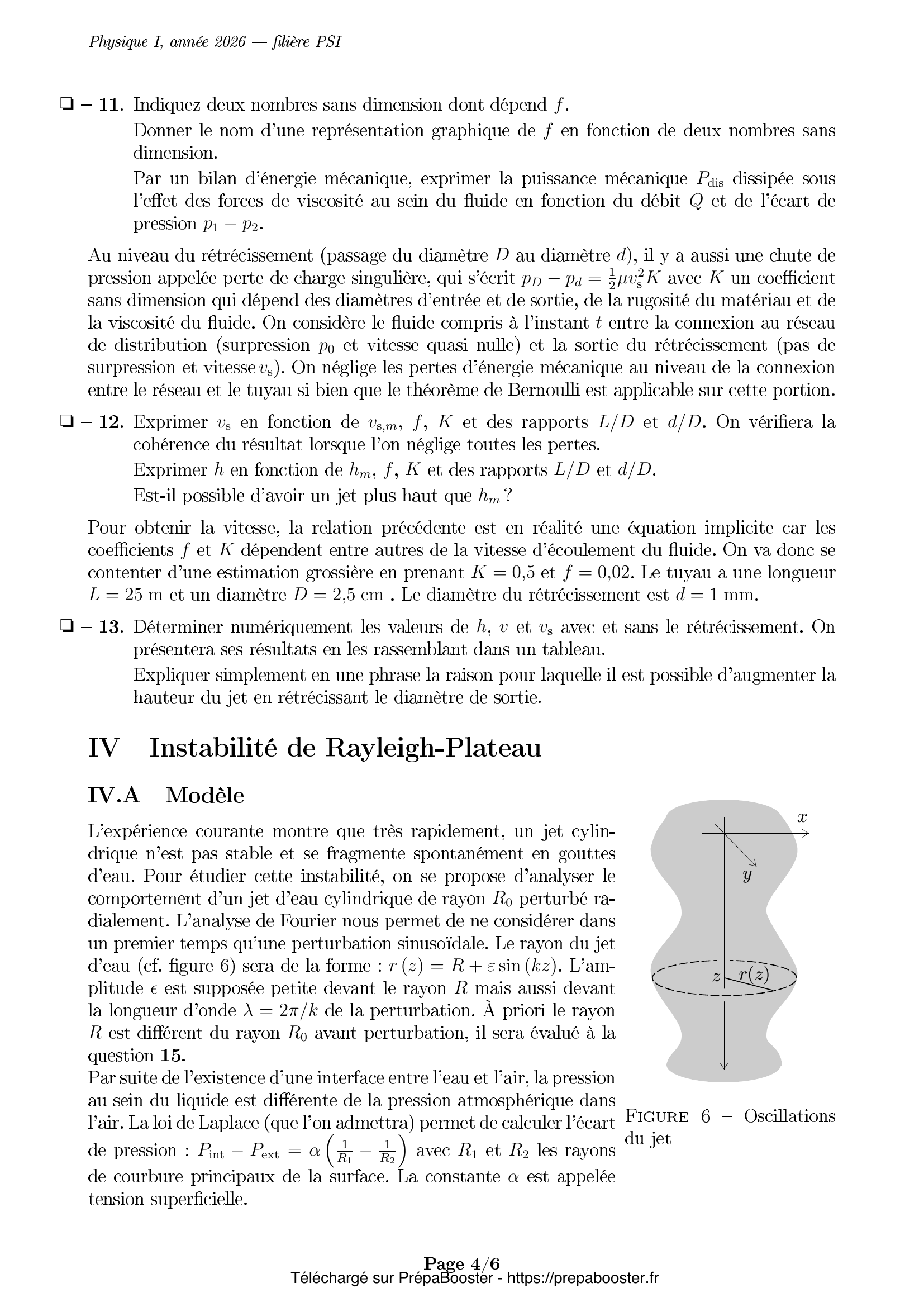 Énoncé Mines Ponts 2026 PSI Physique 1 – page 5 Énoncé Mines Ponts 2026 PSI Physique 1 – page 5