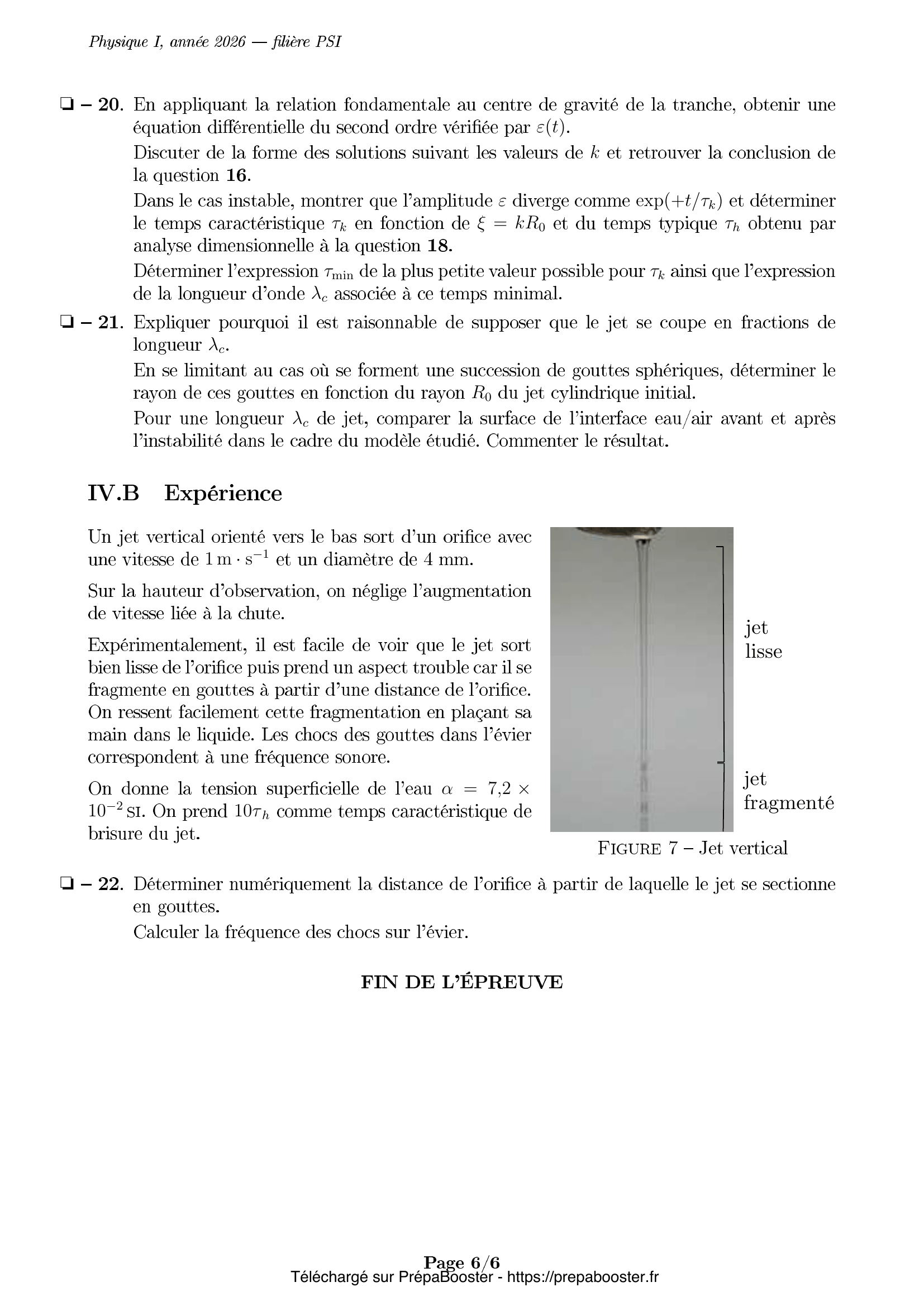Énoncé Mines Ponts 2026 PSI Physique 1 – page 7 Énoncé Mines Ponts 2026 PSI Physique 1 – page 7